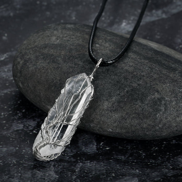 [LIMITED EDITION] Natural Crystal Tree of Life Pendant & Chain