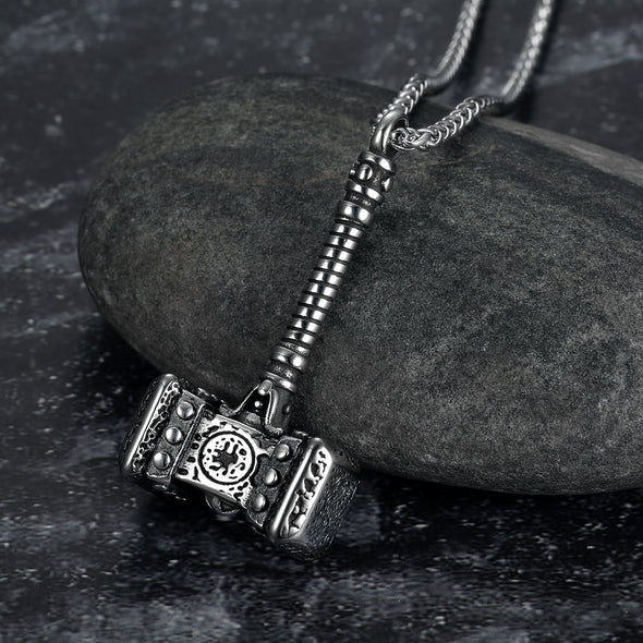 Nordic Mjolnir or Thor's Gavel Pendant & Chain