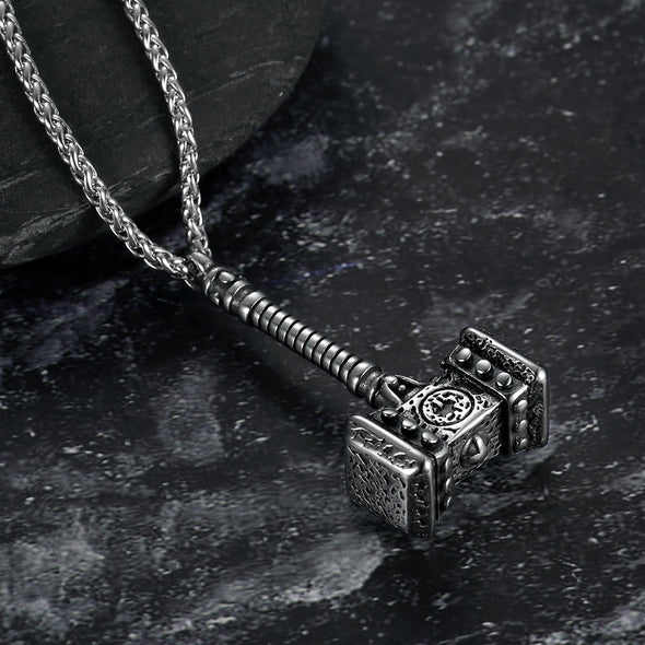 Nordic Mjolnir or Thor's Gavel Pendant & Chain