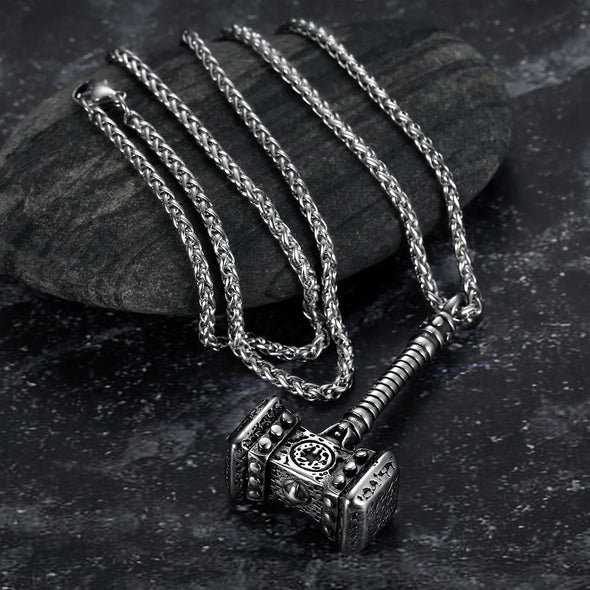 Nordic Mjolnir or Thor's Gavel Pendant & Chain