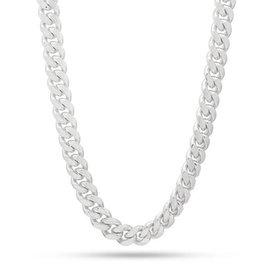 9mm White Gold Miami Cuban Chain