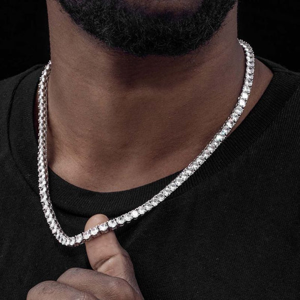 5mm White Gold Tennis Chain