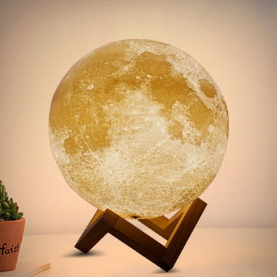 3D Printed Moon Light Table Night Lamp
