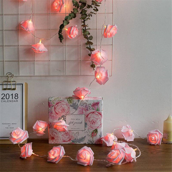 LED Rose Flower String