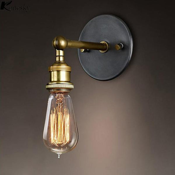 Rustic Brass Wall Lamp